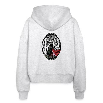 Rotkäppchen Red riding hood - Stanley/Stella Boxy Frauen Bio Zip Hoodie Ida - Weiß meliert - Hinten - AI Model Female 172 dark (172cm)