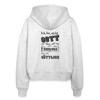 Göttlicher Chirurg Geschenk - Stanley/Stella Boxy Frauen Bio Zip Hoodie Ida - Weiß meliert - Hinten - AI Model Female 172 dark (172cm)