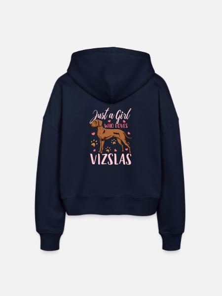 Vizsla - Stanley/Stella Boxy Frauen Bio Zip Hoodie Ida - Navy