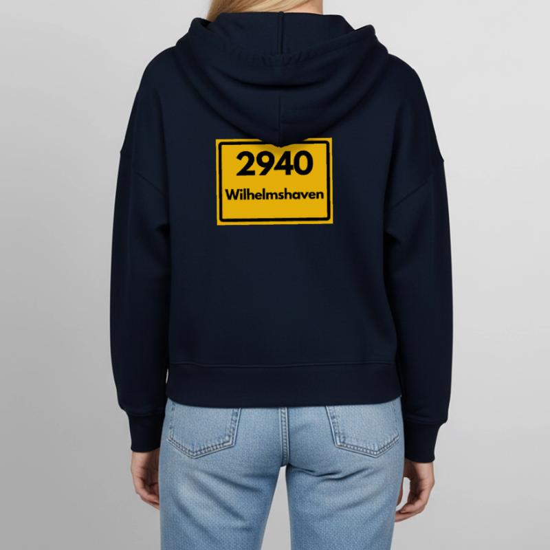 OLD POSTCODE POSTCODE RETRO 2940 WILHELMSHAVEN Stanley/Stella Boxy Women’s Organic Zip Hoodie Ida