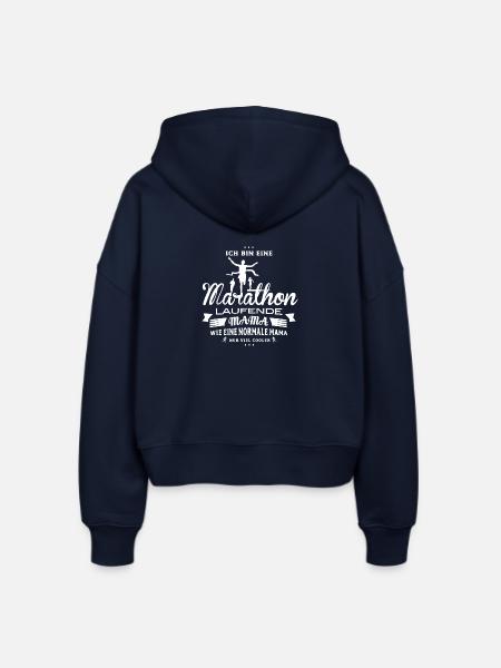 Marathon Mama - Stanley/Stella Boxy Frauen Bio Zip Hoodie Ida - Navy