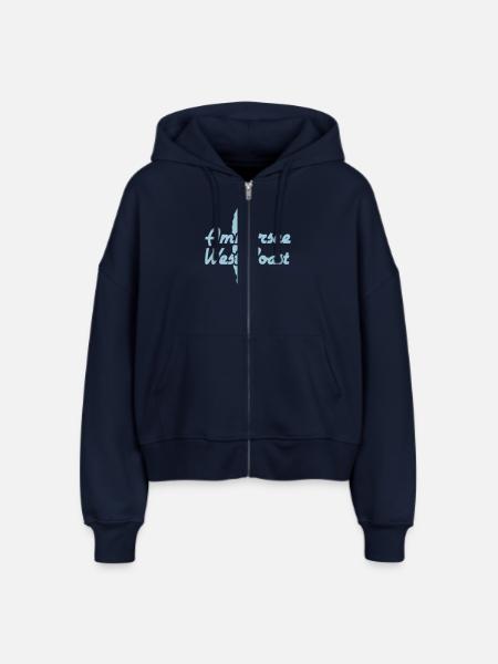 Ammersee West Coast - Stanley/Stella Boxy Frauen Bio Zip Hoodie Ida - Navy