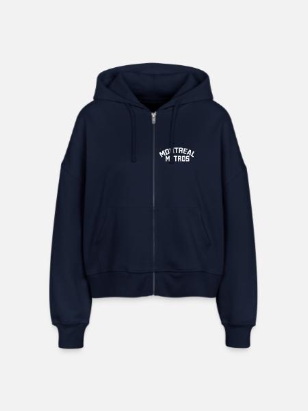 Montrealer Metropolen - Stanley/Stella Boxy Frauen Bio Zip Hoodie Ida - Navy