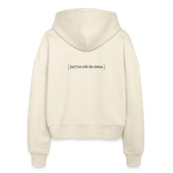 just flow with the stream - Stanley/Stella Boxy Frauen Bio Zip Hoodie Ida - Natur - Hinten - AI Model Female 172 dark (172cm)