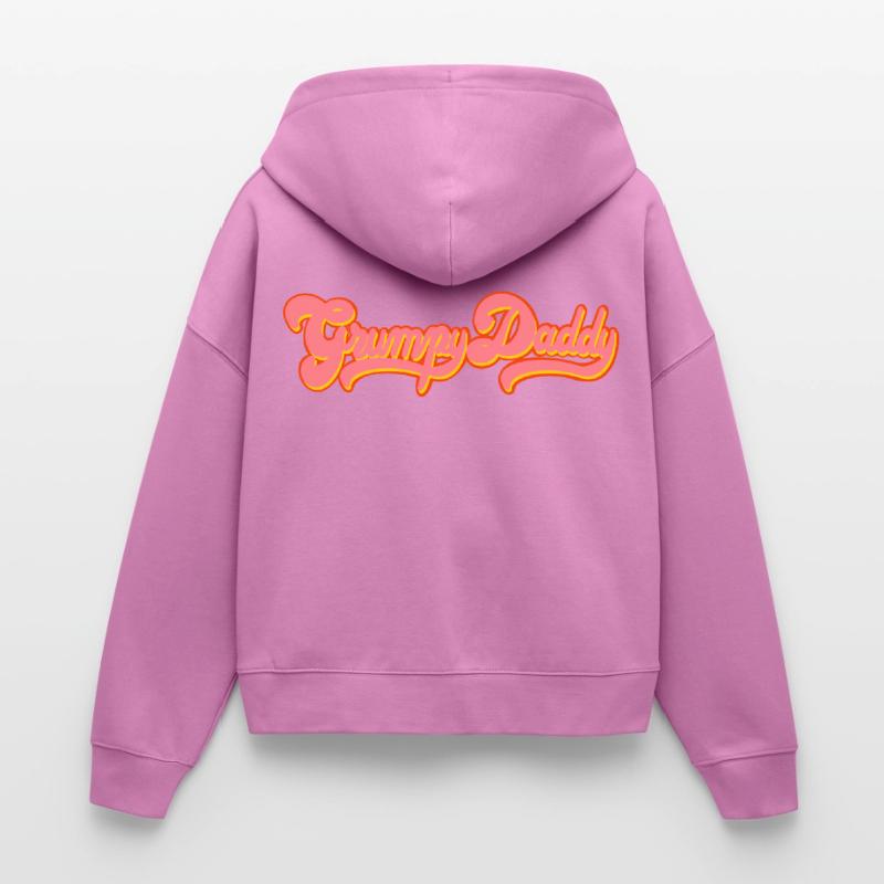 Script rétro de Grumpy Daddy - « Exploitation » en couleur Veste à capuche bio Ida Stanley/Stella Femme