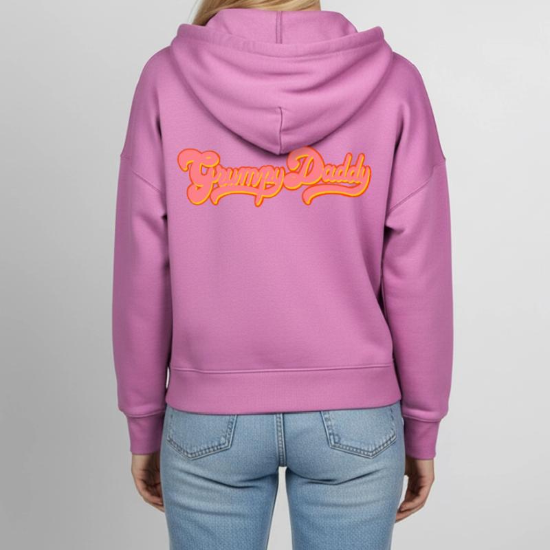 Script rétro de Grumpy Daddy - « Exploitation » en couleur Veste à capuche bio Ida Stanley/Stella Femme