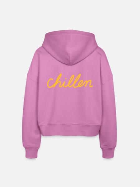 iYpsilon chillen - Stanley/Stella Boxy Frauen Bio Zip Hoodie Ida - Pink
