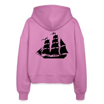 Sailboat eu - Stanley/Stella Boxy Women’s Organic Zip Hoodie Ida - pink - Back - AI Model Female 172 light (172cm)
