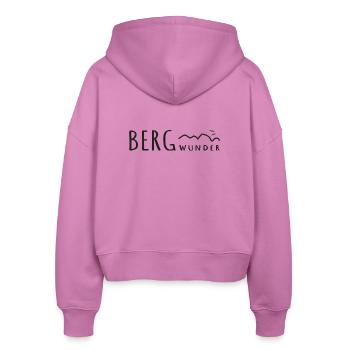 Berg Wunder - Stanley/Stella Boxy Frauen Bio Zip Hoodie Ida - Pink - Hinten - AI Model Female 172 light (172cm)
