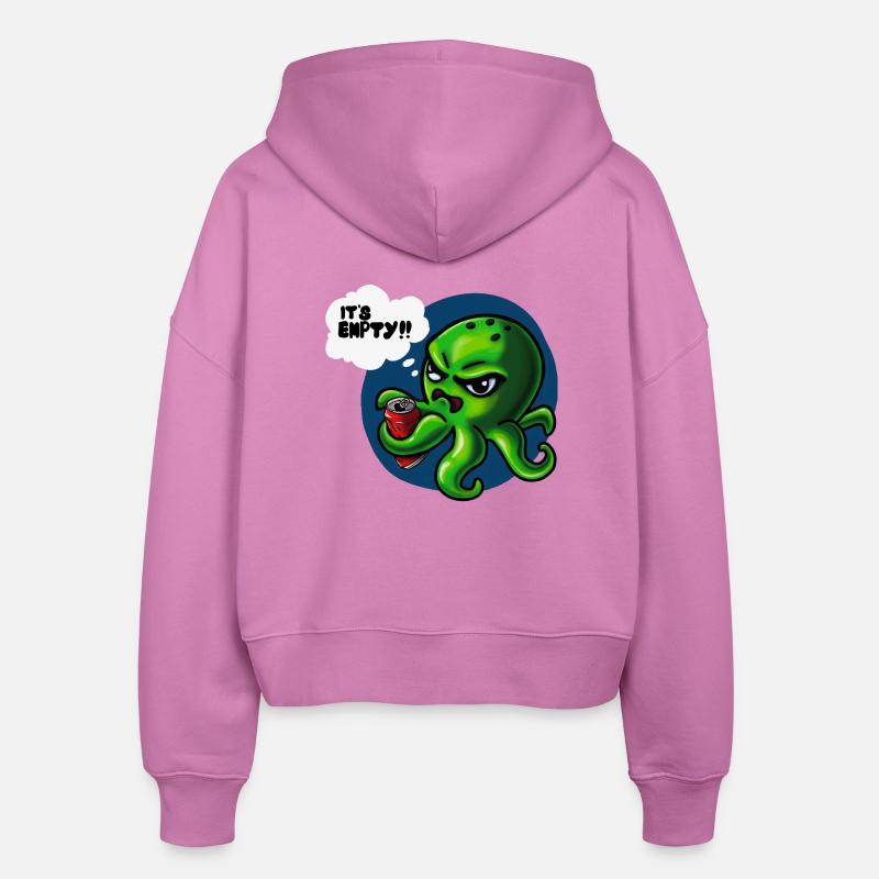 Grumpy Kraken - Stanley/Stella Boxy Frauen Bio Zip Hoodie Ida - Pink
