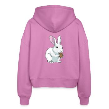Biscuit lapin - Veste à capuche bio Ida Stanley/Stella Femme - rose - Dos - AI Model Female 172 light (172cm)