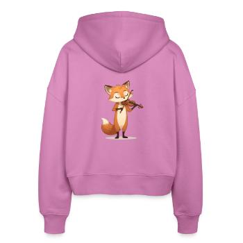 Gentle Fox Violin - Stanley/Stella Boxy Women’s Organic Zip Hoodie Ida - pink - Back - AI Model Female 172 light (172cm)