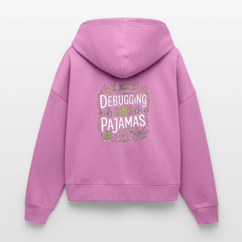 Remote Developer Debugging In Software Developer Stanley/Stella Boxy Frauen Bio Zip Hoodie Ida