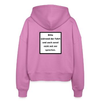 Genereller Warnhinweis. (black/white) - Stanley/Stella Boxy Frauen Bio Zip Hoodie Ida - Pink - Hinten - AI Model Female 172 light (172cm)