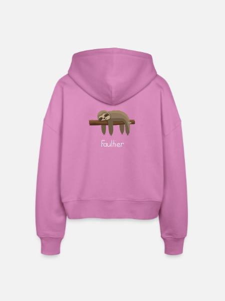 Faultier - Stanley/Stella Boxy Frauen Bio Zip Hoodie Ida - Pink