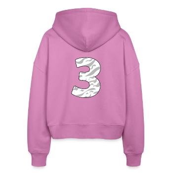 3 - Stanley/Stella Boxy Women’s Organic Zip Hoodie Ida - pink - Back - AI Model Female 172 light (172cm)