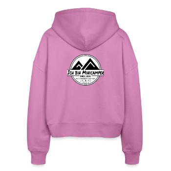 Minicamper Naturmotiv mit Bergelementen - Stanley/Stella Boxy Frauen Bio Zip Hoodie Ida - Pink - Hinten - AI Model Female 172 light (172cm)