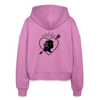 Die Braut - Stanley/Stella Boxy Frauen Bio Zip Hoodie Ida - Pink - Hinten - AI Model Female 172 light (172cm)