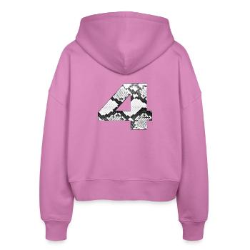 Snake Pattern Design Number 4 - Stanley/Stella Boxy Women’s Organic Zip Hoodie Ida - pink - Back - AI Model Female 172 light (172cm)