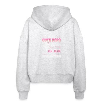 Alles Gute Papa wünscht dir dein bester Schwimmer - Stanley/Stella Boxy Frauen Bio Zip Hoodie Ida - Weiß meliert - Hinten - AI Model Female 172 dark (172cm)