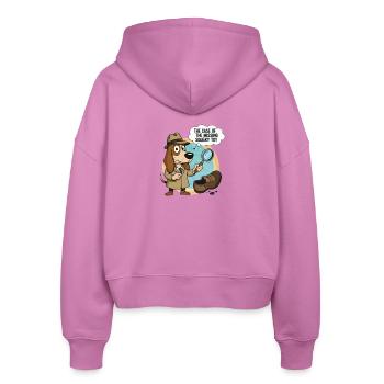 Detektivhund und verschwundenes Spielzeug - Stanley/Stella Boxy Frauen Bio Zip Hoodie Ida - Pink - Hinten - AI Model Female 172 light (172cm)