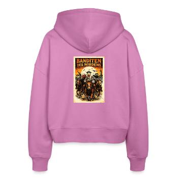 Banditen des Nordens Möwen Fischbrötchen Diebe  - Stanley/Stella Boxy Frauen Bio Zip Hoodie Ida - Pink - Hinten - AI Model Female 172 light (172cm)