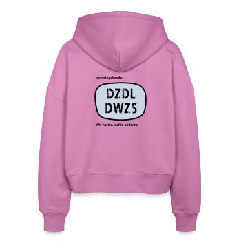 Fernsehunterhaltung meiner Jugend - Stanley/Stella Boxy Frauen Bio Zip Hoodie Ida - Pink - Hinten - AI Model Female 172 light (172cm)