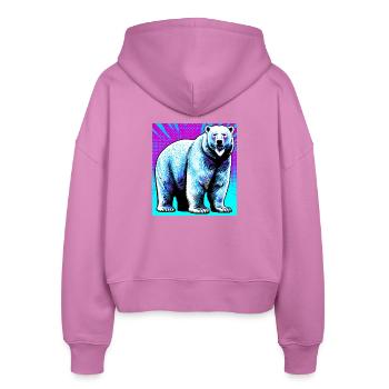 Eisbär - Stanley/Stella Boxy Frauen Bio Zip Hoodie Ida - Pink - Hinten - AI Model Female 172 light (172cm)