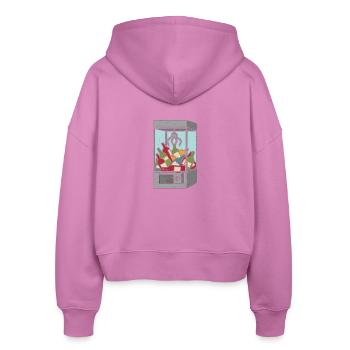 Flaschenkran im Automatenstil - Stanley/Stella Boxy Frauen Bio Zip Hoodie Ida - Pink - Hinten - AI Model Female 172 light (172cm)