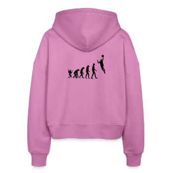 Basketball / Basketball / Basktet-Ball / Sports - Stanley/Stella Boxy Women’s Organic Zip Hoodie Ida - pink - Back - AI Model Female 172 light (172cm)