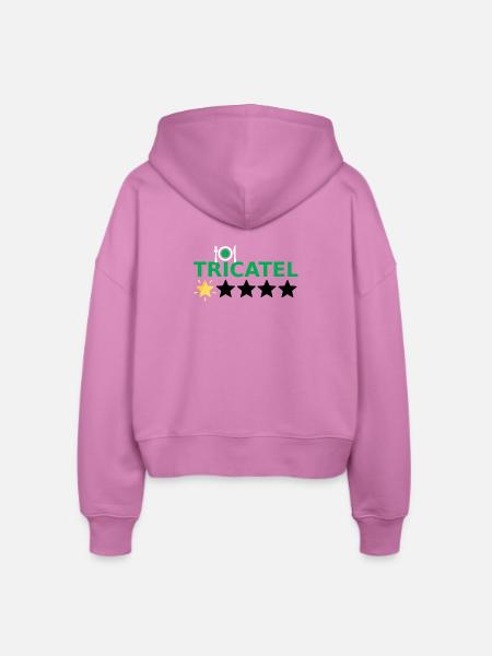 Tricatel - Stanley/Stella Boxy Frauen Bio Zip Hoodie Ida - Pink