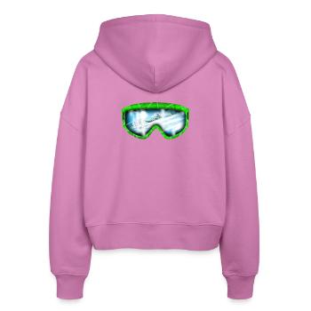 Gletscherblick Neon Goggle Design - Stanley/Stella Boxy Frauen Bio Zip Hoodie Ida - Pink - Hinten - AI Model Female 172 light (172cm)