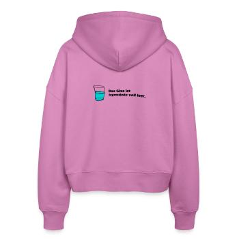 Glass fully empty - Stanley/Stella Boxy Women’s Organic Zip Hoodie Ida - pink - Back - AI Model Female 172 light (172cm)
