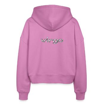virgo – Snake Skin Zodiac Statement - Stanley/Stella Boxy Frauen Bio Zip Hoodie Ida - Pink - Hinten - AI Model Female 172 light (172cm)