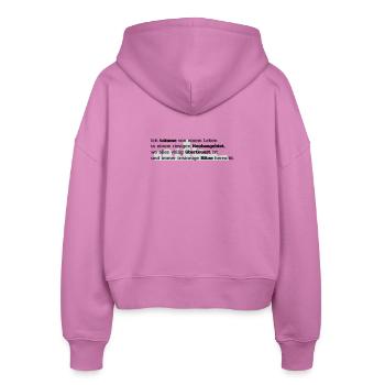 Mein Traum - Stanley/Stella Boxy Frauen Bio Zip Hoodie Ida - Pink - Hinten - AI Model Female 172 light (172cm)
