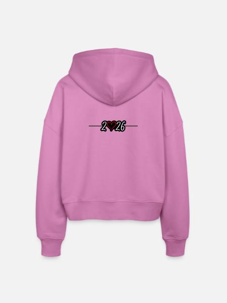 2026 Herz - Stanley/Stella Boxy Frauen Bio Zip Hoodie Ida - Pink