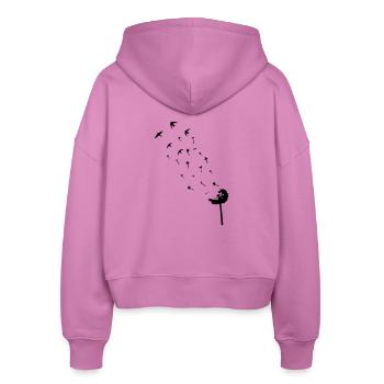 Pusteblume - Stanley/Stella Boxy Frauen Bio Zip Hoodie Ida - Pink - Hinten - AI Model Female 172 light (172cm)