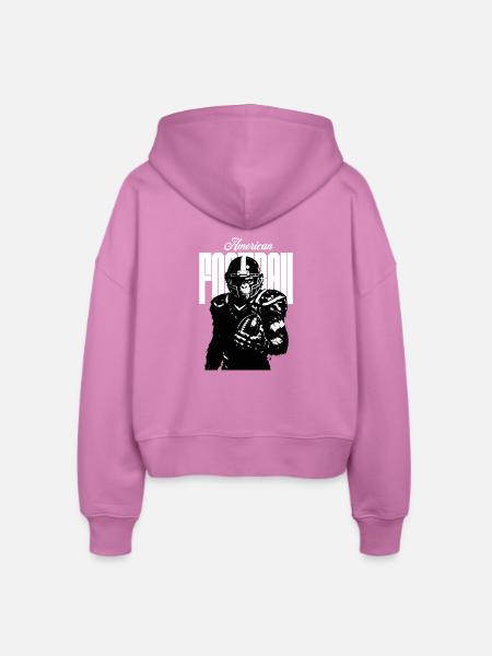 American-Football-Affe - Stanley/Stella Boxy Frauen Bio Zip Hoodie Ida - Pink