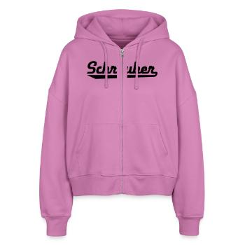 Schrauber - Stanley/Stella Boxy Frauen Bio Zip Hoodie Ida - Pink - Vorne - AI Model Female 172 light (172cm)