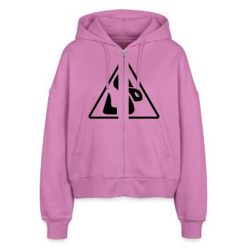 LSD Snake__V004 - Stanley/Stella Boxy Women’s Organic Zip Hoodie Ida - pink - Front - AI Model Female 172 light (172cm)