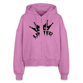 Limited - Stanley/Stella Boxy Frauen Bio Zip Hoodie Ida - Pink - Vorne - AI Model Female 172 light (172cm)