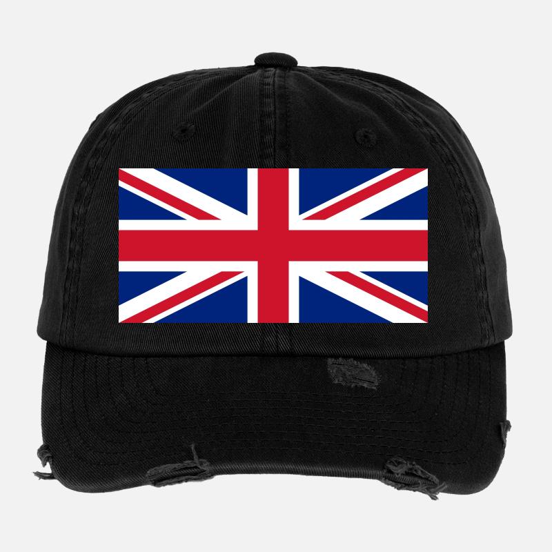 drapeau Angleterre Casquette vintage effet usé Flexfit