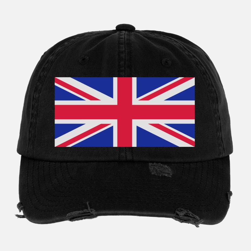 Drapeau Royaume-Uni Casquette vintage effet usé Flexfit
