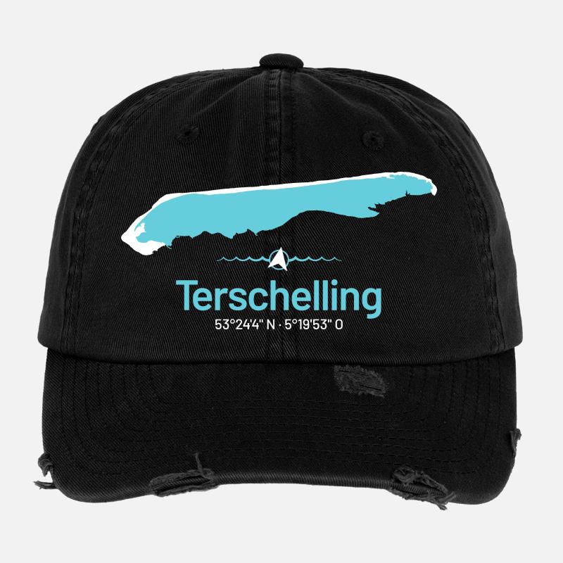 Terschelling | Design map Flexfit Vintage Destroyed Cap