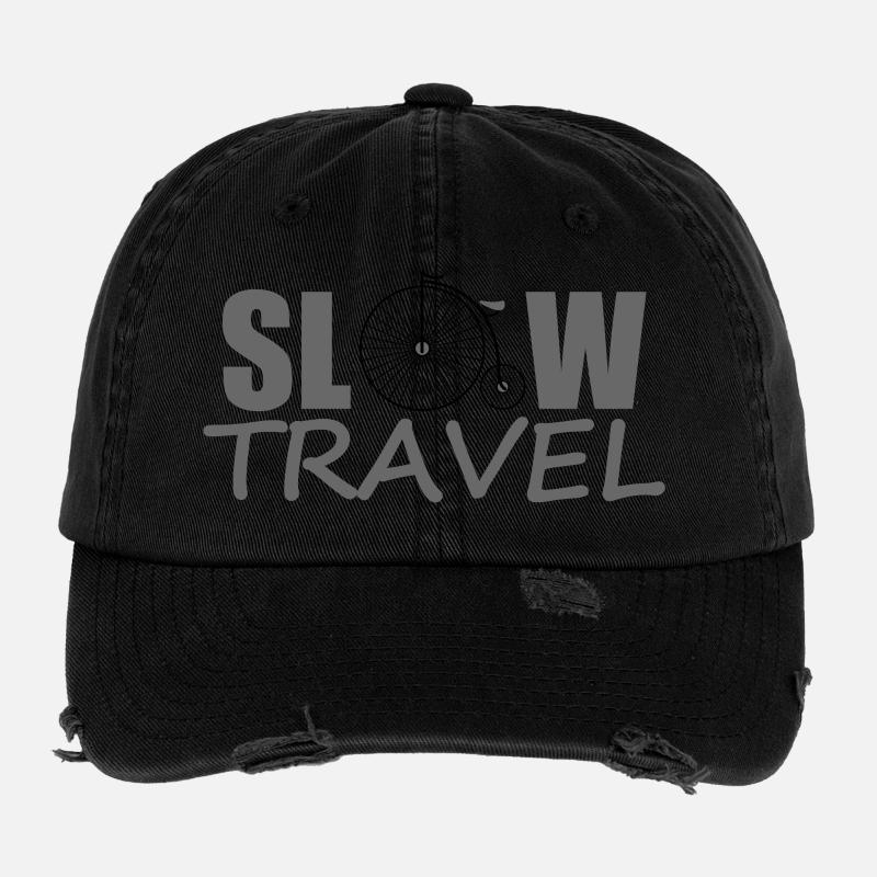 SLOW TRAVEL Flexfit Vintage Destroyed Cap