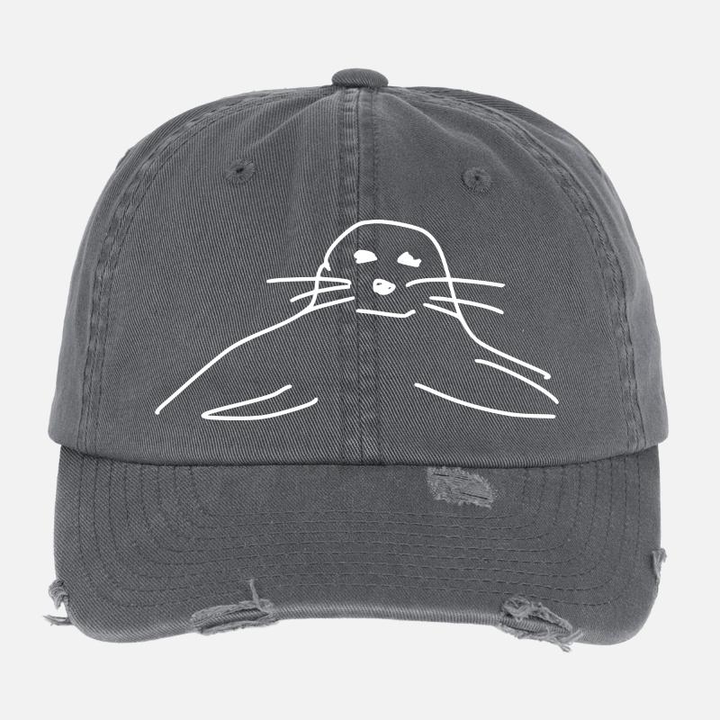 phoques phoques phoques animaux Casquette vintage effet usé Flexfit