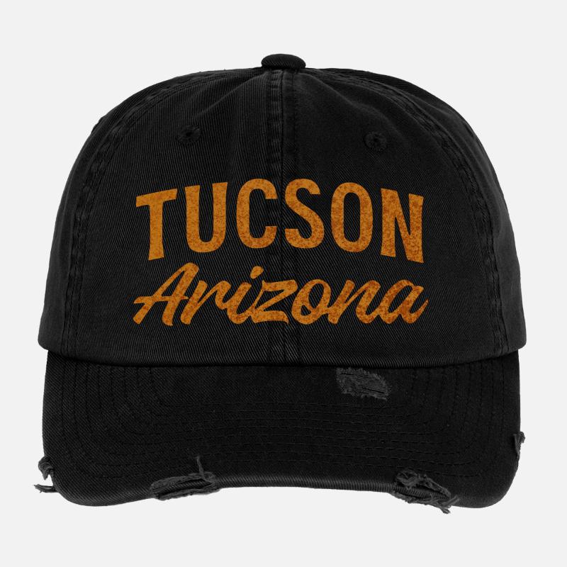 Écriture rustique de Tucson, Arizona Casquette vintage effet usé Flexfit