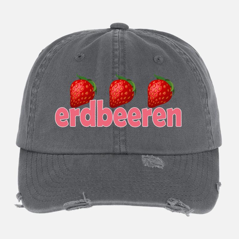 Fraises Casquette vintage effet usé Flexfit