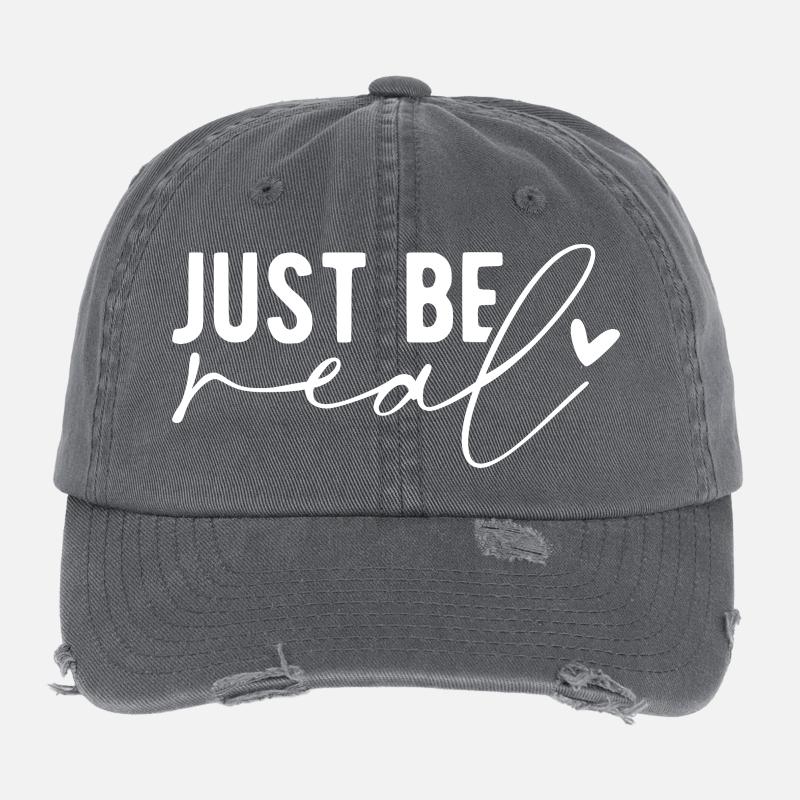 Just Be Real – Authenticité et confiance en soi Casquette vintage effet usé Flexfit
