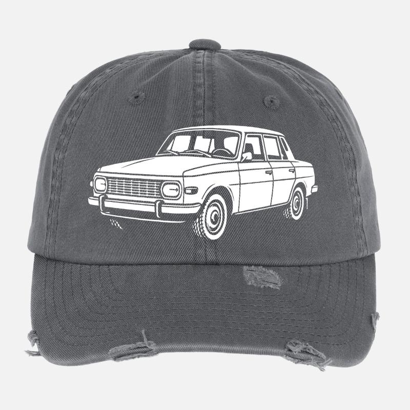 GDR on four wheels Flexfit Vintage Destroyed Cap